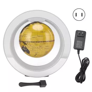 6-дюймовый плавающий глобус с магнитной левитацией ABS золото вращающееся украшение для дома со светодиодной подсветкой для офиса