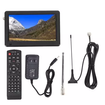 6-дюймовый портативный цифровой телевизор HD 1080p LED небольшой цифровой телевизор с тюнером, поддержкой FM-радио USB