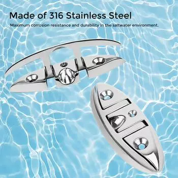 6-дюймовый складной утес для лодки из нержавеющей стали 316, откидные утки для крепления к док-станции заподлицо для лодочного каяка серебряный