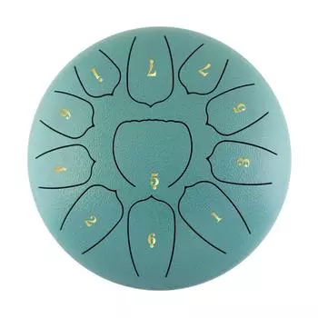 6-дюймовый стальной барабан для языка, 11 нот, барабан для хэндпана с молотком, ударные инструменты для медитации, йоги белый