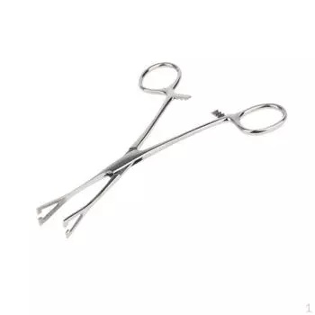 6-дюймовый треугольный зажим из нержавеющей стали с прорезями для тела, живота, пупка, перегородки, носа, губ, ушей, зажим с замком