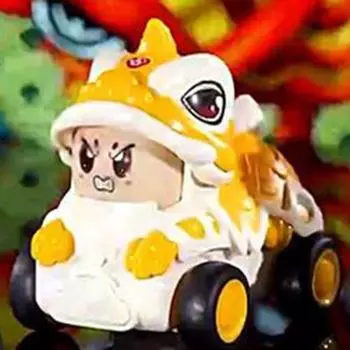 6 Face Вращающийся Трюковой Автомобиль Раннее Обучение Инерционный Автомобиль Изменение Лица Танец Льва Машина Ребенок Девочка Мальчик жёлтый