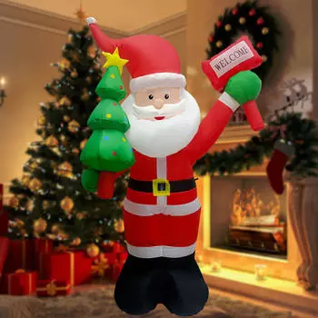 6 футов рождественский Санта-Клаус надувной декор ЕС 220 В очаровательный для крыльца газона