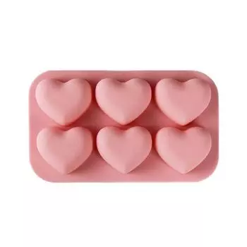 6-гнездная силиконовая форма для мыла, форма для шоколада в форме сердца, форма для любви, форма для десерта, мусса, желе, инструменты для украшения торта серый