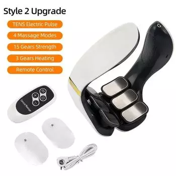 6 головок умный массажер для шеи плечевой массаж шеи уход за здоровьем шейных позвонков вибратор с подогревом облегчение мышц подарок