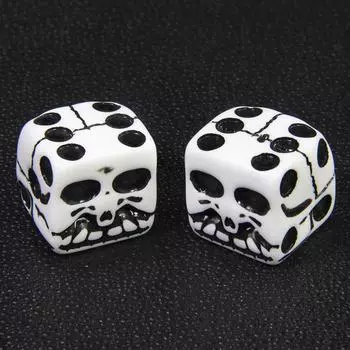 6-гранные креативные кости скелета 2/6 шт. кости черепа идеально подходят для Хэллоуина забавный подарок на вечеринку настольные игры аксессуары 2PCS
