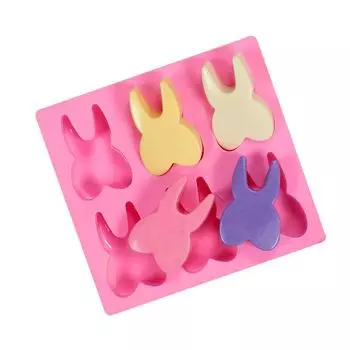 6 Hole Tooth Silicone Mold Chocolate Fondant Cake Mould 3D Tooth Shaped Mold Cake Bakeware Biscuit Candy Ice Cube Soap DIY Tool