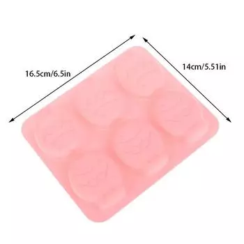 6 Holes Cartoon Small Fish Silicone Cake Mold Handmade Soap Mold DIY Chocolate Pudding Jelly Fondant Baking Cake Decorating Tool розовый