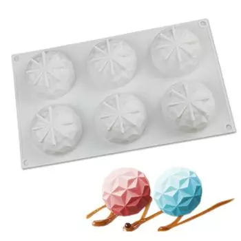 6 Holes Diamond Silicone Cake Chocolate Molds for Baking Dessert Ice Mould Moule Mousse DIY Pastry Decorating Tools