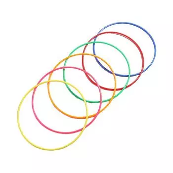 6 игрушек с наконечниками - доступны в разных размерах и цветах для бесконечного веселья. Утолщенные твердые сердечные кольца с пластиковыми наконечниками. inner diameter 28 cm