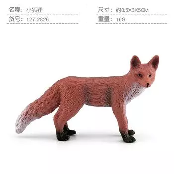 6 Имитация лесных животных, Белка, Кролик, Белохвостый олень, Модель лисы Статическая фигурка Игрушки