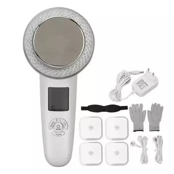 6 in 1 RF Electric Face Massager Machine Fat Burning Multi Color Ultrasound Vibration RF Body EU Plug