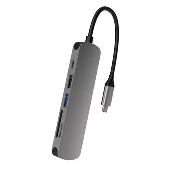 6-in-1 Type-C Docking Station Multi-Function Hub USB3.0 For Most Computer