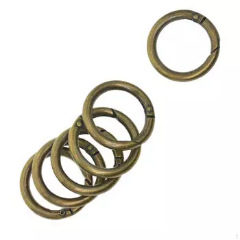 6 карабинов с уплотнительными кольцами с пружинным затвором для поделок своими руками Bronze