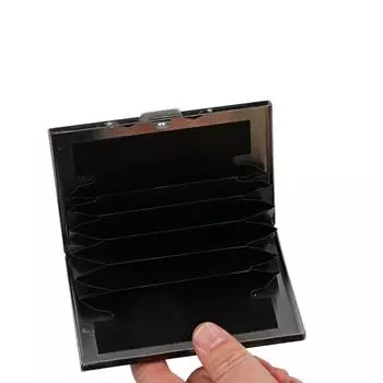 6 карточек Альбом для карточек Чехол для банковских карт Визитница Антимагнитный чехол для карт Держатель для RFID-карт синий