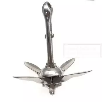 6 кг полированная поверхность из нержавеющей стали якорь для лодки складной якорь для каяка аксессуары для морской лодки яхты