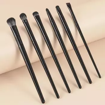 6 кистей для теней для век, кисть для деталей, кисть для волос, подводка для глаз, тонкая растушевка, лезвие консилера, крадущееся веко тутового шелкопряда под кистью