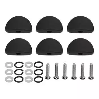 6 кнопок для настройки гитары, колки из черного дерева, колки для электрогитары, большие