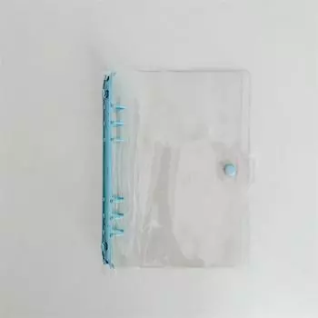 6-кольцевой А5 Папка Прозрачный Держатель для фотокарточек Модный Блокнот на свободных листах Обложка Студенты style B