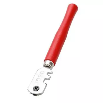 6-колесный стеклорез, многофункциональный резак для стекла, плитки, зеркала, деревянная ручка, карандаш, стекло красный