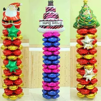 6 компл. 30 см комплект подставки для колонны с воздушным шаром, основание для наполнения водой, простая сборка, детский душ, свадьба, день рождения, вечеринка, поддержка воздушного шара, держатель для столба, товары для вечеринок белый