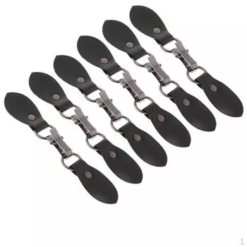 6 комплектов черных кожаных пряжек, застежка на пуговицы для сумок своими руками