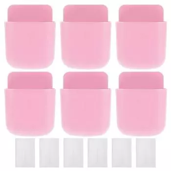 6 комплектов держателей пульта дистанционного управления настенный ящик для хранения телефона органайзер для дома прикроватная тумбочка школа розовый