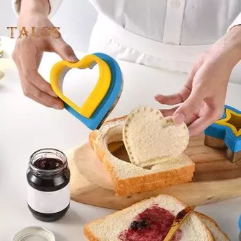 6 комплектов, форма для сэндвича, резак для хлеба, милый мультяшный динозавр, звезда, сердце, сердце, завтрак, обед, сделай сам, тост бенто, рисовый шарик, пресс-форма, режущий инструмент, кухня Mixed Style