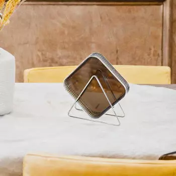 6 комплектов обеденных тарелок, миска для остатков еды с держателем, многоразовая тарелка для закусок, поднос для обеденного стола серый