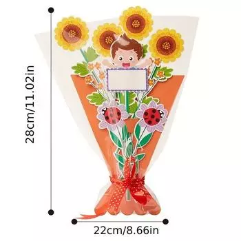 6 комплектов подарков на День матери, ручная работа, набор материалов для изготовления поздравительных открыток с цветами из бумаги, поздравительная открытка для детей в детском саду своими руками 6pcs