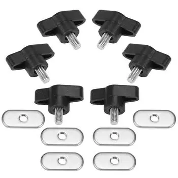 6 комплектов винтов для каяков, гаек, оборудования для рельсового каноэ, системы крепления гусениц для каяков, рыболовной лодки чёрный