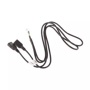 6-контактный двойной USB-кабель-адаптер для Android-радио, навигации, мультимедийного автомобильного плеера, жгута проводов, разъем чёрный