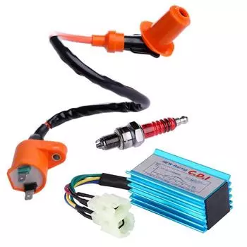 6-контактный гоночный CDI катушка зажигания свеча зажигания для Gy6 150cc 125cc 50cc WEQ свеча зажигания