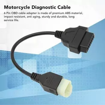 6-контактный OBD2 диагностический кабель-адаптер, стабильная передача для программирования ЭБУ мотоцикла