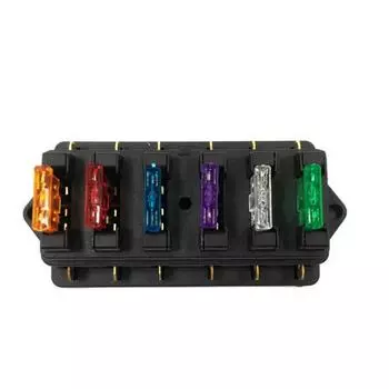 6-контактный стандартный предохранитель Ato Blade Fuse Box DC 12V/24V Car Predator Block Holder Predators onesize