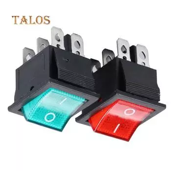 6-контактный светодиодный светильник для лодки, 125/220/250 В, вкл/выкл, тумблер электропитания One Size зелёный