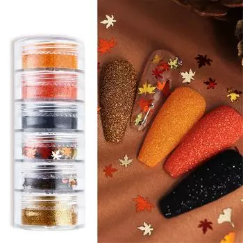 6 коробок снежинок пайеток для ногтей Рождественские снежинки для ногтей Блестящие пайетки 3D нейл-арт снежинки конфетти для вечеринки B