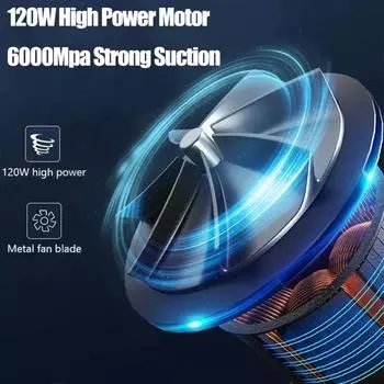 6 кПа ручной автомобильный пылесос беспроводной ручной мини-пылесос работает с автомобилем или уборкой дома беспроводной автоматический пылесос