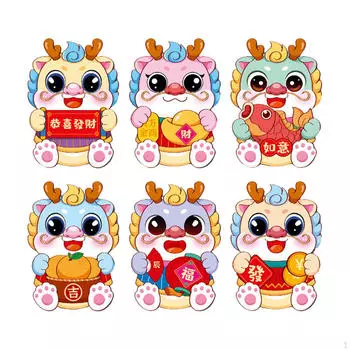 6 красных конвертов для китайского лунного года, Хун Бао, традиционный подарок, пакеты Style A