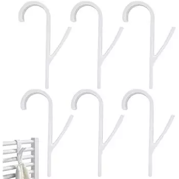6 крючков для банных полотенец, крючок для обогревателя, пластик, для ванной и кухни 10x16x2cm