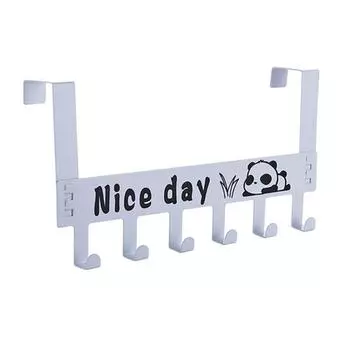 6 Крючков Крючки на дверь Большая грузоподъемность Экономия места Металлические крючки-вешалки для двери для белый