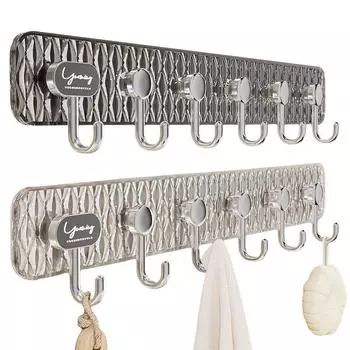 6 крючков, вешалка для одежды, настенный крючок для кухни, ванной, вешалка для одежды белый