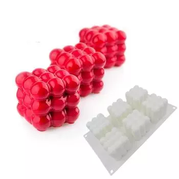 6 кубик Рубика, волшебный шар, трехмерный, многосторонний шар, форма для мусса, силиконовая форма для торта для выпечки десертов