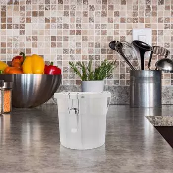 6 л герметичное ведро из нержавеющей стали для хранения муки с крышкой кухонная банка для сухофруктов 201 многофункциональный контейнер для масла и молока серебряный