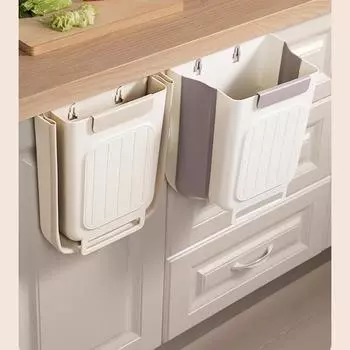 6 л кухонный складной контейнер для мусора бытовой шкаф подвесное хранилище для мусора без изгиба утолщенные кухонные принадлежности большого калибра 6L молочный белый