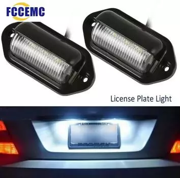 6 LED Car License Number Plate Light For SUV Truck Trailer Van Tag Step Lamp White Bulbs Car Products License Plate Lamp 12V 24V