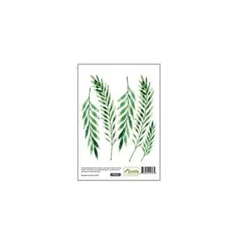 6 листов/набор DIY зеленые листья наклейки на стену ПВХ съемные наклейки на стену гостиная телевизор фон обои домашний декор