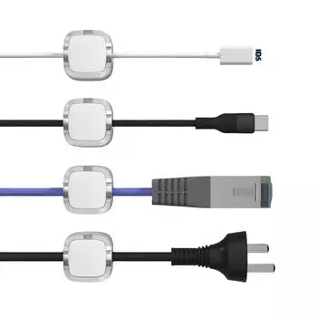 6 магнитных зажимов для укладки кабелей, прочный клейкий органайзер для укладки кабелей под столом для телефонного кабеля передачи данных и зарядного устройства оранжевый