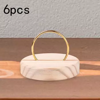 6 металлических цветочных венков с деревянной подставкой для домашнего декора Dia 5cm