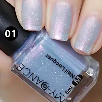 6 мл блестящий очаровательный голографический лак для ногтей с блестящими звездами, лазерный лак для дизайна ногтей белый